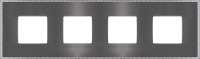 FD01434GRCB Fede Belle Epoque Metal Рамка 4-ная, Graphite+Bright Chrome