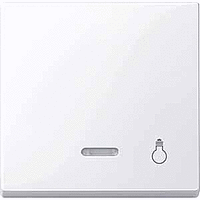 SМ Клавиша 1-ная с линзой и символом "Свет" , активно-бел.