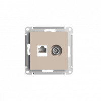 ATN001289 - ATLASDESIGN РОЗЕТКА двойная ТВ + компьютерная RJ45 кат. 5e, механизм, ПЕСОЧНЫЙ, Systeme Electric ATN001289 - ATLASDESIGN РОЗЕТКА двойная ТВ + компьютерная RJ45 кат. 5e, механизм, ПЕСОЧНЫЙ, Systeme Electric