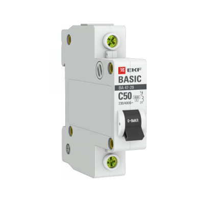 EKF Basic ВА 47-29 Автоматический выключатель (С) 1P 50А 4,5кА