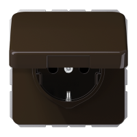 Штепсельная розетка SCHUKO 16А / 250В с подпружиненной откидной крышкой, пружинные зажимы; термопласт; коричневый; CD500, CD1520BFKLBR Штепсельная розетка SCHUKO 16А / 250В с подпружиненной откидной крышкой, пружинные зажимы; термопласт; коричневый; CD500, CD1520BFKLBR
