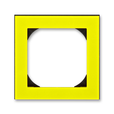 3901H-A05510 64 - Рамка ABB Levit 1 пост 55х55 для механизмов BJE жёлтый / дымчатый чёрный - 2CHH015510A4064