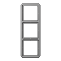 Рамка для вертикальной и горизонтальной установки, 3 поста; дюропласт; серый; CD500, CD583GR