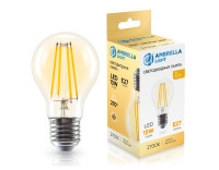 Светодиодная лампа филамент груша A60 E27 15Вт 2700K 270°, AMBRELLA LIGHT, 601513