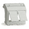 ДКС Адаптер для 2-х информационных разъемов Systimax, белый, 2мод, 76617B