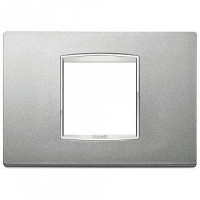 20652.C13 - Vimar Накладка классика для 2 модуля центрально серебро матовое