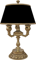 FD1124TPB Fede PORTOFINO Светильник настольный с абажуром, Bright Patina