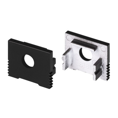 Заглушка SL-SLIM-H13M BLACK с отверстием (Arlight, Пластик), 032998