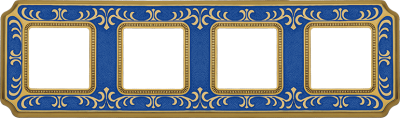 FD01354AZEN Fede Siena Smalto Italiano Рамка 4-ная, Blue Sapphire