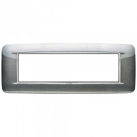 20687.C09 - Vimar Накладка с закруглениями для 7 модулей атлантический серый металлик