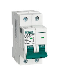 DEKraft Авт. выкл. без теплозащиты 2P 63А х-ка C 6кА ВА-103M