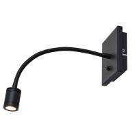 LUSSOLE Chambers Бра настенные, цвет основания - черный, плафон - без плафона, 1x3W LED, LSP-8580