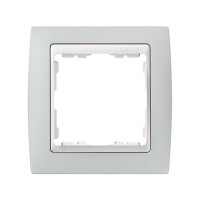 Simon S82 Рамка 1-ная, пастель серая - белый, 82611-33