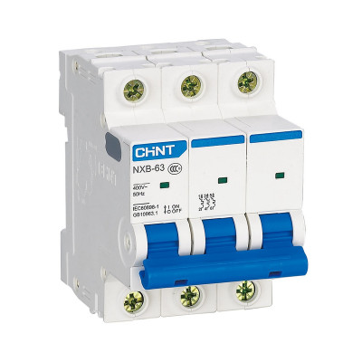 Chint Авт. выкл. NXB-63S 3P 63А 4,5кА х-ка D (R), 296846