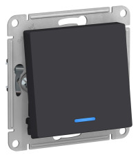 ATN001063 - ATLASDESIGN 1-клавишный ПЕРЕКЛЮЧАТЕЛЬ с подсветкой, сх.6а, 10АХ, механизм, КАРБОН, Systeme Electric