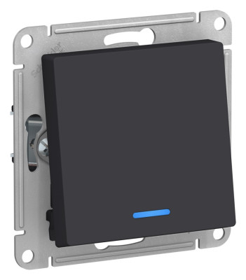 ATN001063 - ATLASDESIGN 1-клавишный ПЕРЕКЛЮЧАТЕЛЬ с подсветкой, сх.6а, 10АХ, механизм, КАРБОН, Systeme Electric