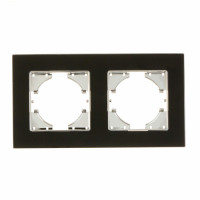 С1120-031 GUSI UGRA РАМКА 2-местная, стекло, цвет чёрный., С1120-031