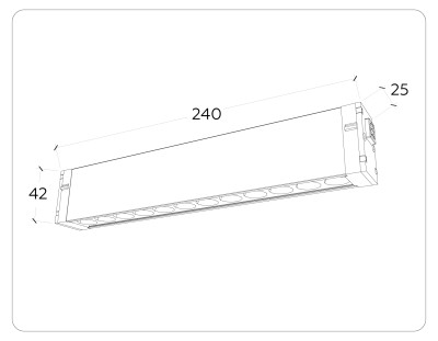 Трековый линейный светильник с памятью Switch-3CCT 3000K-6000K 12Вт 24°, AMBRELLA LIGHT, GL1302