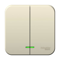 BLANCA О/У 2-клавишный ВЫКЛЮЧАТЕЛЬ (cх.5) с подсвет, 6А, 250В, МОЛОЧНЫЙ BLANCA О/У 2-клавишный ВЫКЛЮЧАТЕЛЬ (cх.5) с подсвет, 6А, 250В, МОЛОЧНЫЙ