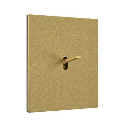 Fontini Выключатель 1-клавишный, цвет Sable Golden, ручка - золото, Fontini, серия Font barcelona 5.1
