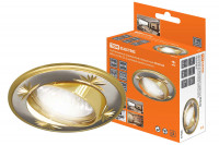 Светильник встраиваемый поворотный СВ 02-04 MR16 50Вт G5.3 матовый никель/золото TDM Electric, SQ0359-0010