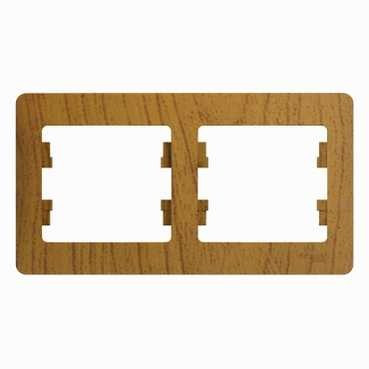 Glossa Рамка 2-ная, горизонтальная, дерево дуб