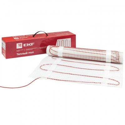 Теплый пол (мат нагревательный) "Уют" 8 кв,м, 1200 Вт EKF PROxima
