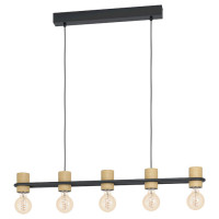 43541 Подвесной потолочный светильник (люстра) CHIEVELEY, 5Х40W, E27, L885, B85, H1100, сталь/дерево