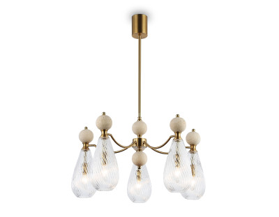 Потолочный светильник с травертином E14*5, AMBRELLA LIGHT, LH53286