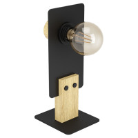 43754 Настольная лампа BRAMERTON, 1Х40W, E27, L120, B140, H310, основание: B120, T140, сталь, дерево