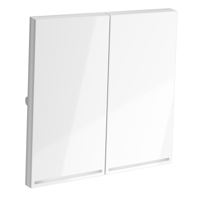 Клавиши для выключателя/переключателя двухклавишного с подсветкой, S70 (белый глянцевый), VLS000401