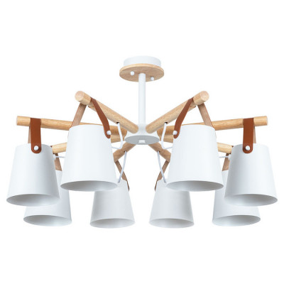 Arte Lamp THOMAS, Светильник потолочный, цвет арматуры - белый, цвет плафона/декора - белый, 8x60W E27, A7032PL-8WH
