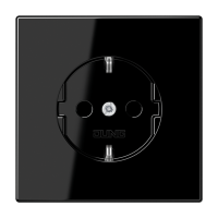 Штепсельная розетка SCHUKO 16А / 250В, пружинные зажимы; дюропласт; черный; LS990, LS1520SW