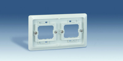 Simon Рамка 2-х местная, скрытая проводка, S44A, серый, 4400620-035