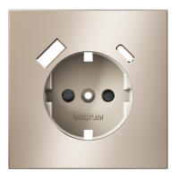 Накладка для розетки с заземлением и защитными шторками, с USB A+C, S70 Metal (платина), VLSM001010 Накладка для розетки с заземлением и защитными шторками, с USB A+C, S70 Metal (платина), VLSM001010