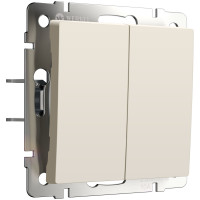Werkel W1122462/ Выключатель двухклавишный с самовозвратом (айвори матовый), a062577