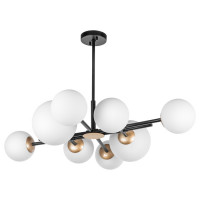 Lightstar 815480 (MD21055-8A) Люстра  CROCO 8х40W E14 ЧЕРНЫЙ МАТОВЫЙ/ЗОЛОТО (в комплекте)