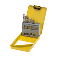 Набор сверл по металлу, 2-8мм (через 0,5мм), HSS, цилиндрический хвостовик, металлический кейс, 13 шт. KRANZ, KR-91-0639