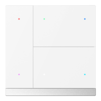 GVS CHPB-06/02.1.20 Клавишный выключатель Waltz, 3 клавиши, металл белый