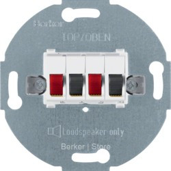 457309 - Розетка для стерео-громкоговорителя цвет: полярная белизна Модульные механизмы, Berker