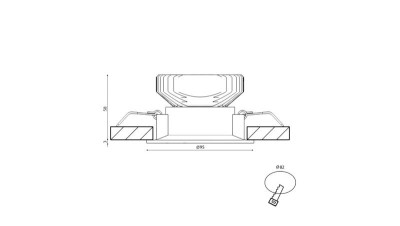 Корпус светильника COMBO-43-WH IP20 потолочн. встраив. бел. SWG PRO 00-00004184