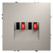 Розетка акустическая встраиваемая VOLTUM S70 4-местная, (кашемир), VLS060303