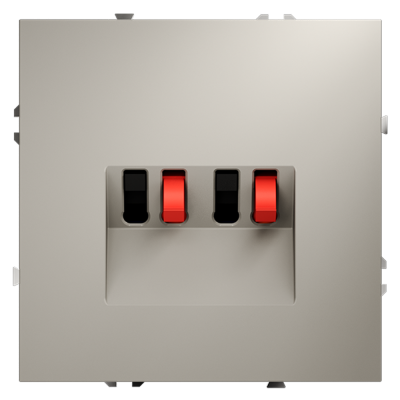 Розетка акустическая встраиваемая VOLTUM S70 4-местная, (кашемир), VLS060303