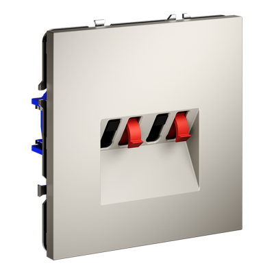 Розетка акустическая встраиваемая VOLTUM S70 4-местная, (кашемир), VLS060303