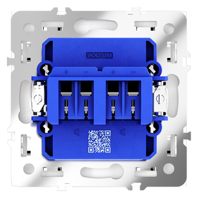 Розетка акустическая встраиваемая VOLTUM S70 4-местная, (кашемир), VLS060303