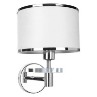 Arte Lamp FURORE, Бра, цвет арматуры - ХРОМ, цвет плафона/декора - БЕЛЫЙ, 1х40W E14, A3990AP-1CC