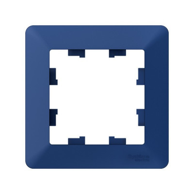 ATN221101 - ATLASDESIGN AIR 1-постовая РАМКА, АКВАМАРИН/дымчатый черный, Systeme Electric