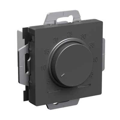 ATN001435 - ATLASDESIGN ТЕРМОСТАТ электронный для теплого пола с датчиком, 10A, механизм, БАЗАЛЬТ, Systeme Electric