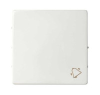 Simon Клавиша для выключателя с подсветкой и пиктограммой "звонок" белого матового цвета S82 Concept, 8200017-090