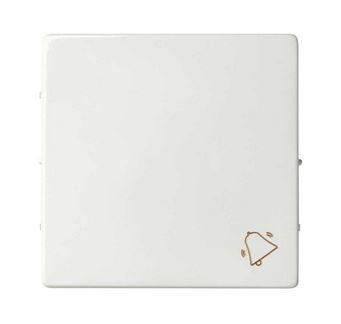 Simon Клавиша для выключателя с подсветкой и пиктограммой "звонок" белого матового цвета S82 Concept, 8200017-090